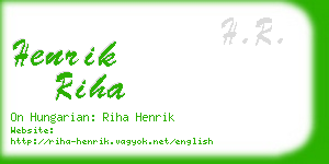 henrik riha business card
